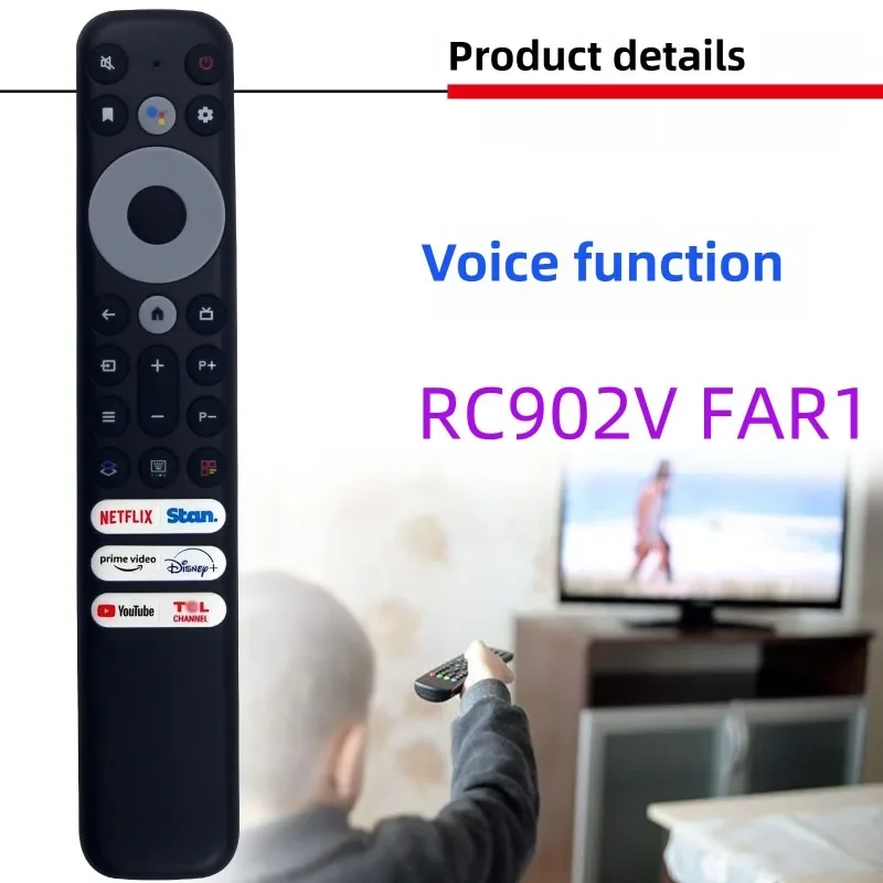 

New RC902V FAR1 Voice Remote Control Suitable for TCL C845 X925 Pro C725/C727/P725/C737/P735 C735/C835/C935 SERIES OLED TV