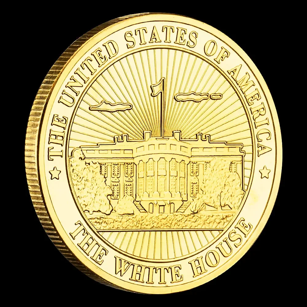 The White House Golden Plated Souvenirs Coin and Gifts Great Seal of The United States Washington Commemorative Coins