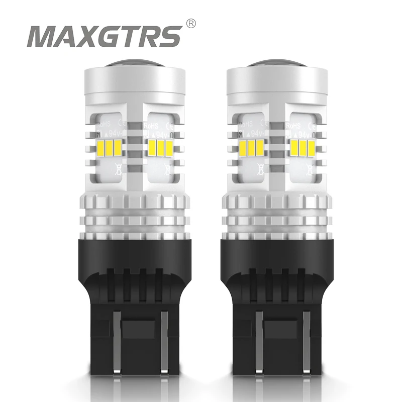 2x Super Bright 7443 7444 T20 W21/5W 1157 BAY15D P21/5W 3157 P27/7W LED Light DRL żarówka tylny hamulec Backup Stop lampa biały czerwony