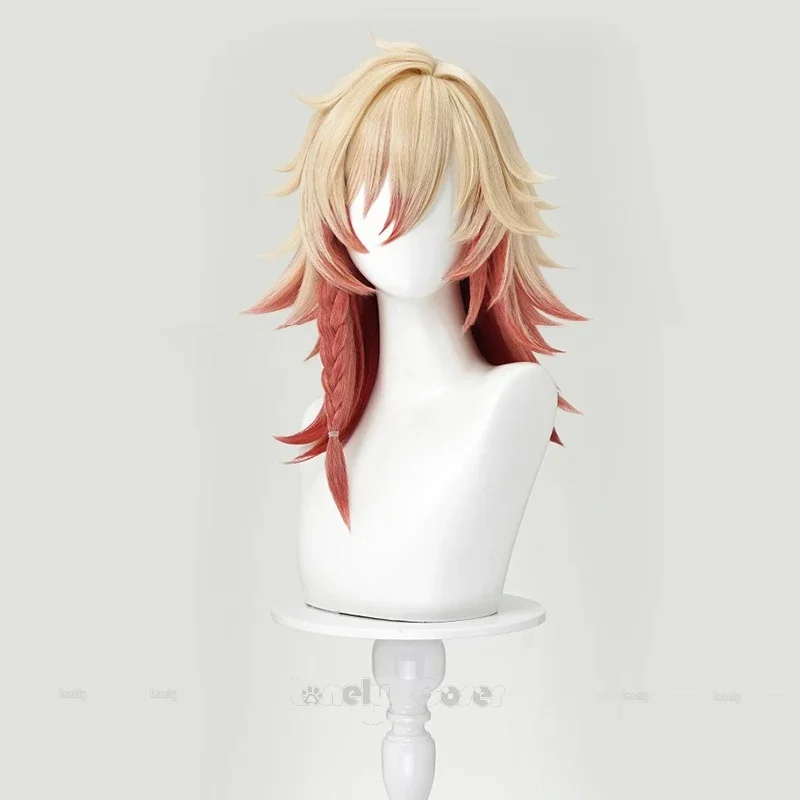 x;3,f6'b7\g,Mydei Cosplay Wig Honkai Star Rail Mydeimos Blonde Gradient Red Braid Crown Prince Heat Resistant Synthe5;h7'b8\f,4/ view 2