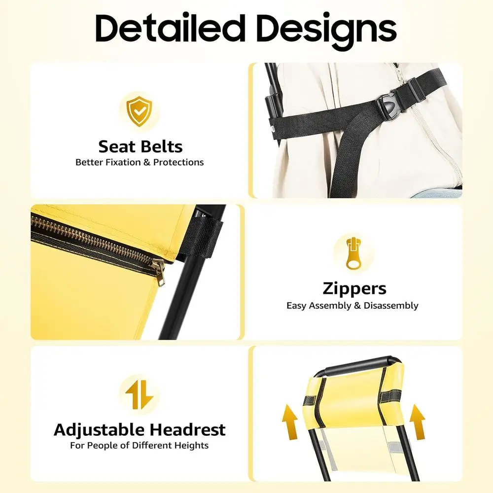 كرسي درج محمول قابل للطي بوزن 350 رطل، يساعد كبار السن والمعاقين في النقل اليومي، مساعد إخلاء رجال الإطفاء (أصفر)