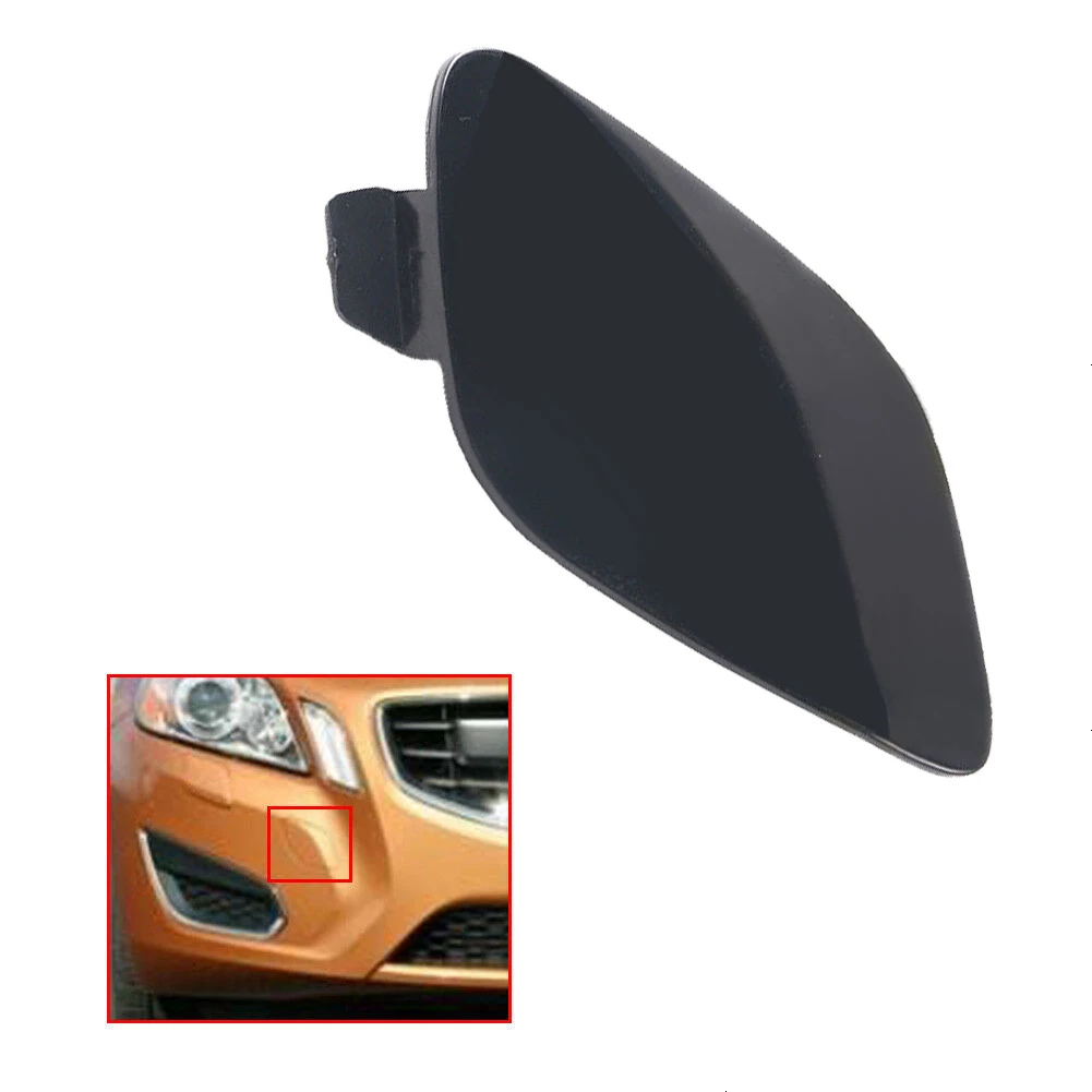 

1Pc Tow Hook Eye Cover Bumper Car 39802519 Exterior Front Replacement For Volvo S60 2011-2013 Portable Durable