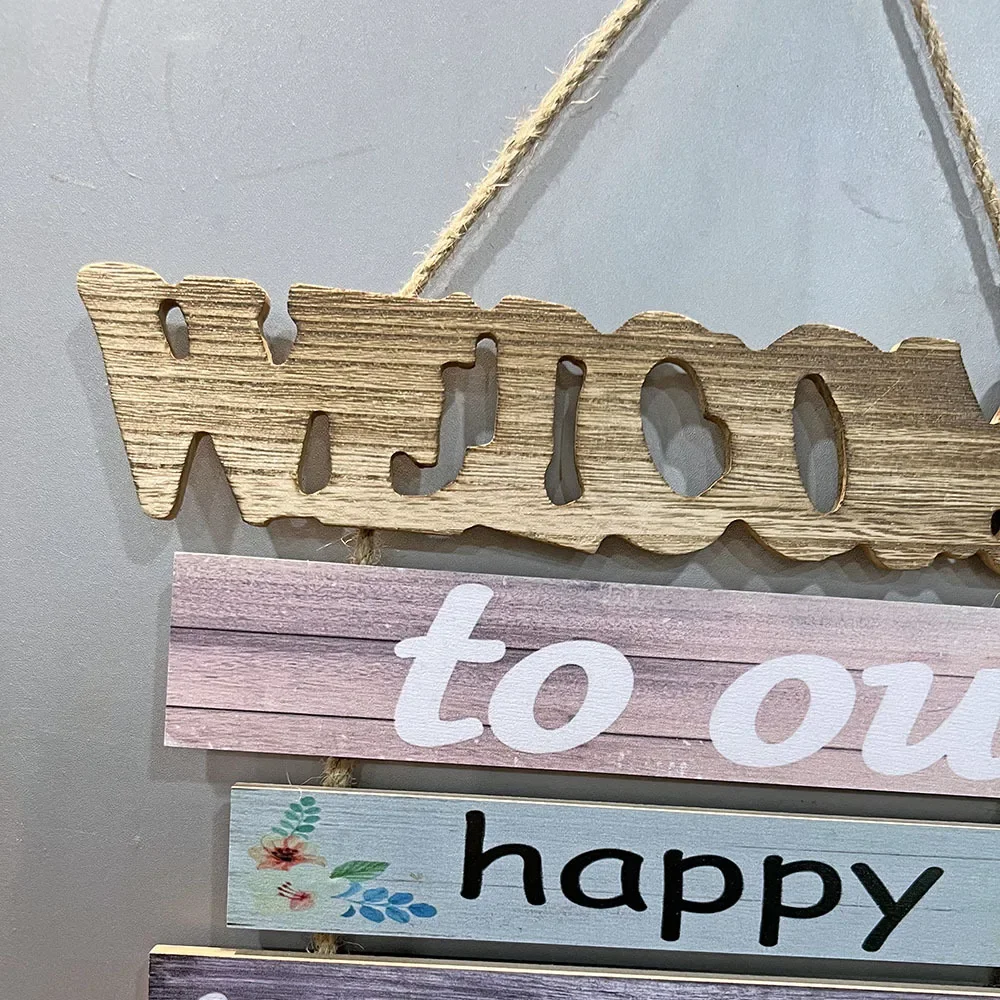 American home wood decoration listing living room bathroom wall decoration welcome wooden sign wall decoration wall hanging