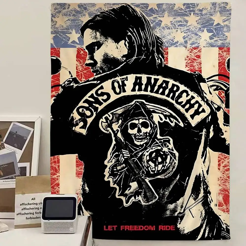 Sons of Anarchy Printed Large Wall Tapestry Indian Buddha Wall Decoration Witchcraft Bohemian Hippie Wall Art Decor