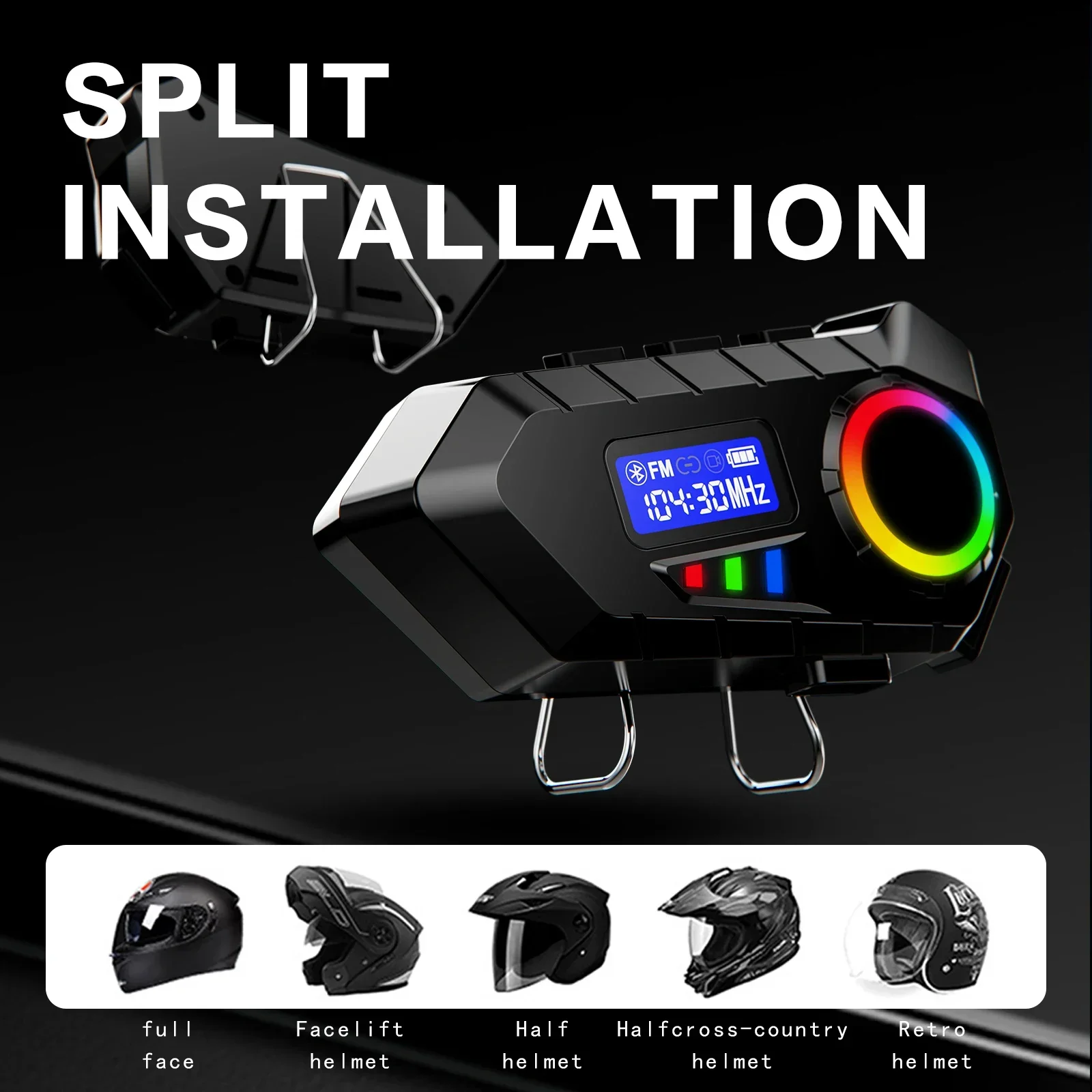 Wireless Bluetooth 5.4 Helmet Headset Hands-Free Call Motorcycle Earphone Waterproof MP3 Music Player Speaker Kit for Moto image 6