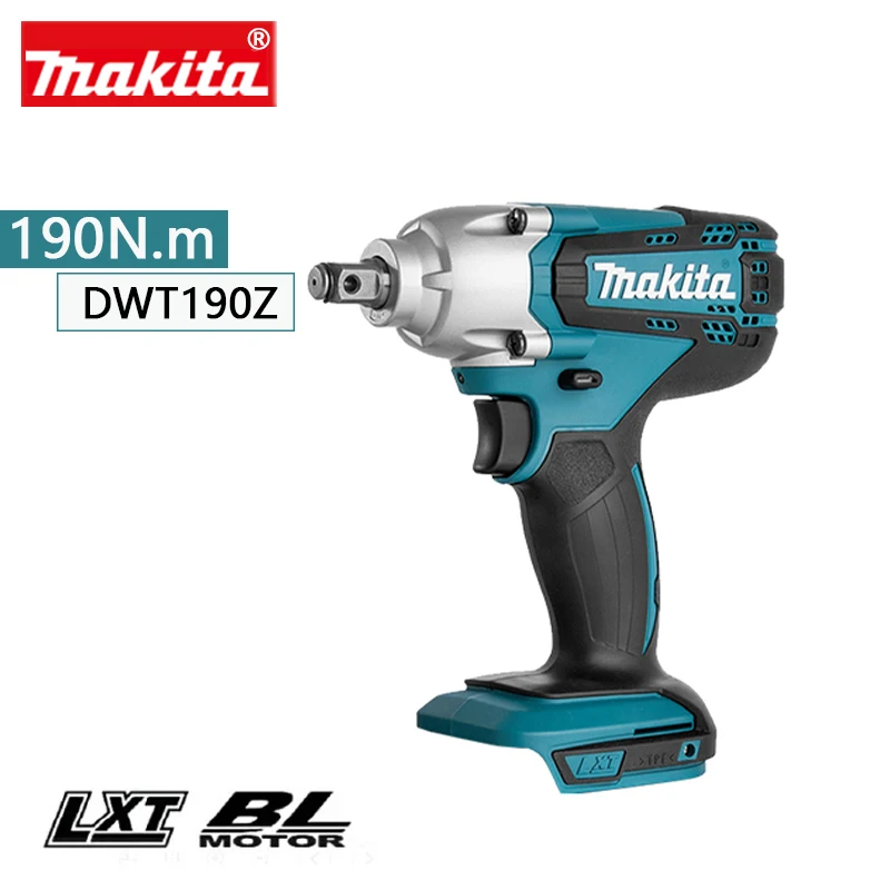 Makita DTW190 Cordless Wrench Brushless Electric Impact Wrench 1/2 Inch For Car Repair Large Torque Power Tools Torque Wrench