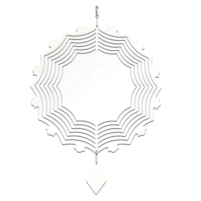 (AIMA) 6Pcs 10Inch Sublimation Wind Spinner Blank,3D Double Spider Web Wind Spinners Blank for Indoor Outdoor Decoration
