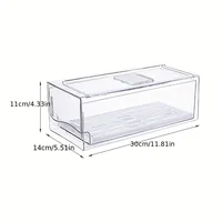 1pcKitchen refrigerator storage box drawer type fresh-keeping box eggs and meat food frozen finishing storage box - Image 4