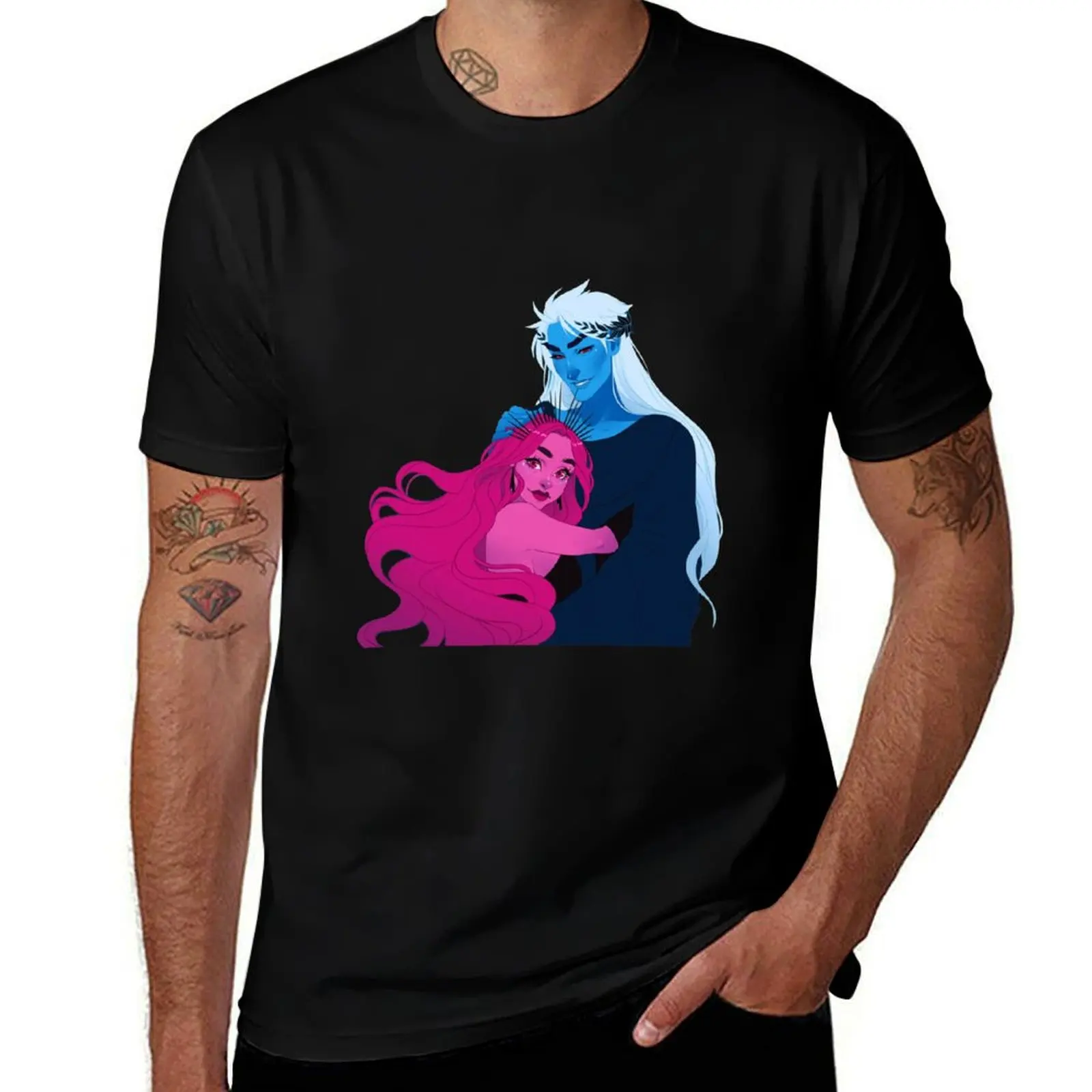 

Футболка Lore Olympus-Lore Olympus Hades, футболка с плакатом, хлопковые футболки, мужская футболка высокого качества, футболка с рисунком