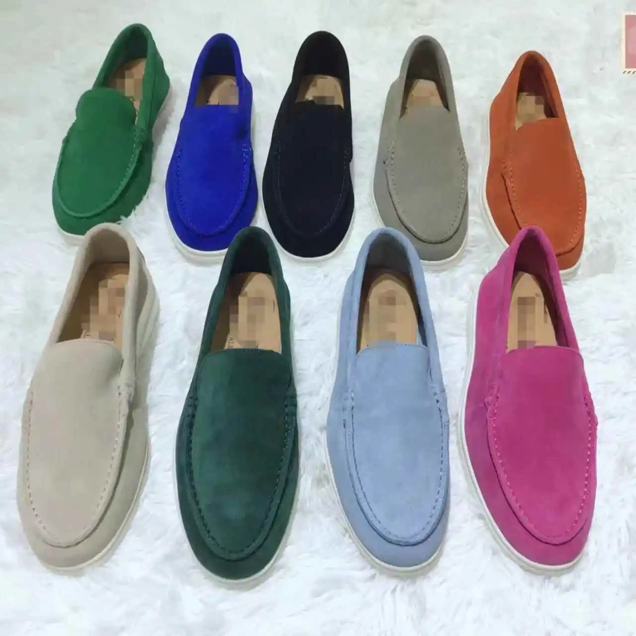 

Comfortable High-Top Soft-Soled Leather Slip-On Casual oes Versatile Flat Heel Faionable Flat Mouth Daily Wear Loers