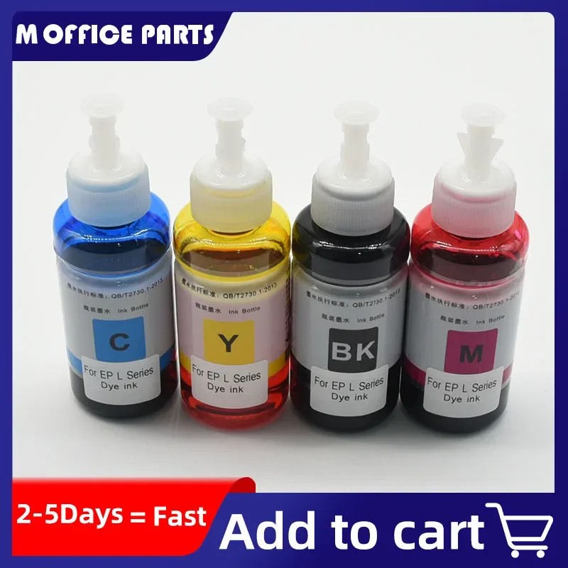 1set Refill Dye Ink for Epson L Series Printer 4 Colors