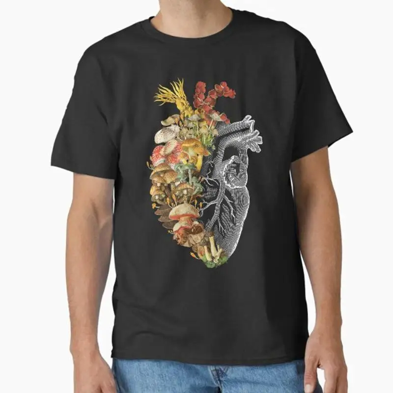Mushroom Heart Vintage Nature By Tobe Fonseca Classic T Shirt