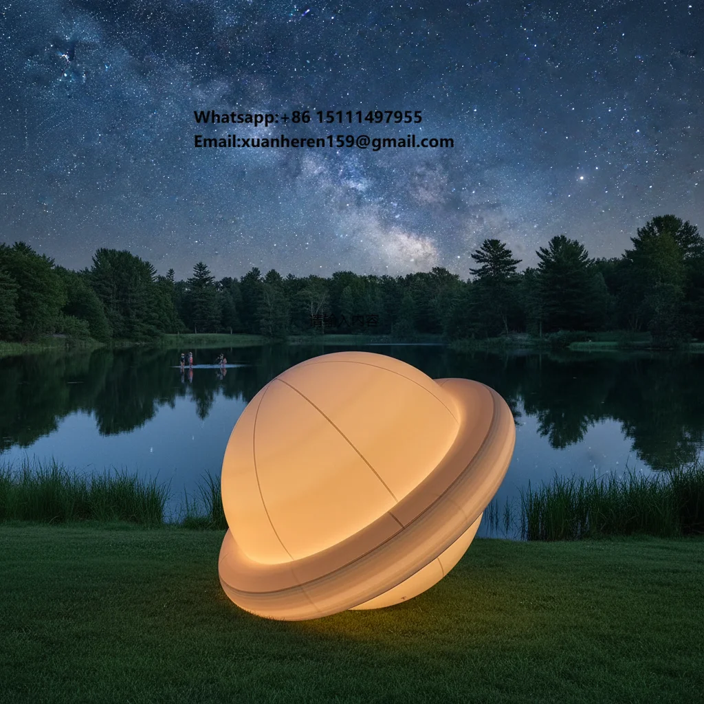 

TianYi Tech Inflatable Sun Balloon Saturn Planet PVC Inflatable Moon Ball With LED Light for Decoration