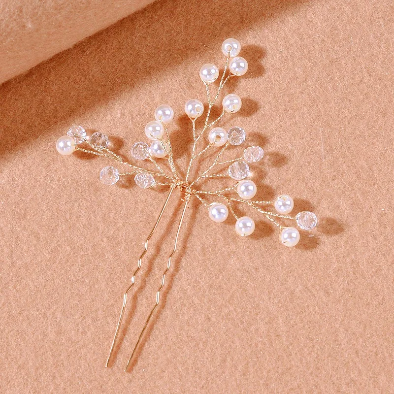 Women Girls Fashion Hairpins Simulate Pearl Hair Clip Wedding Bridal Headwear Hair Pins Styling Tools Braiding Accessories