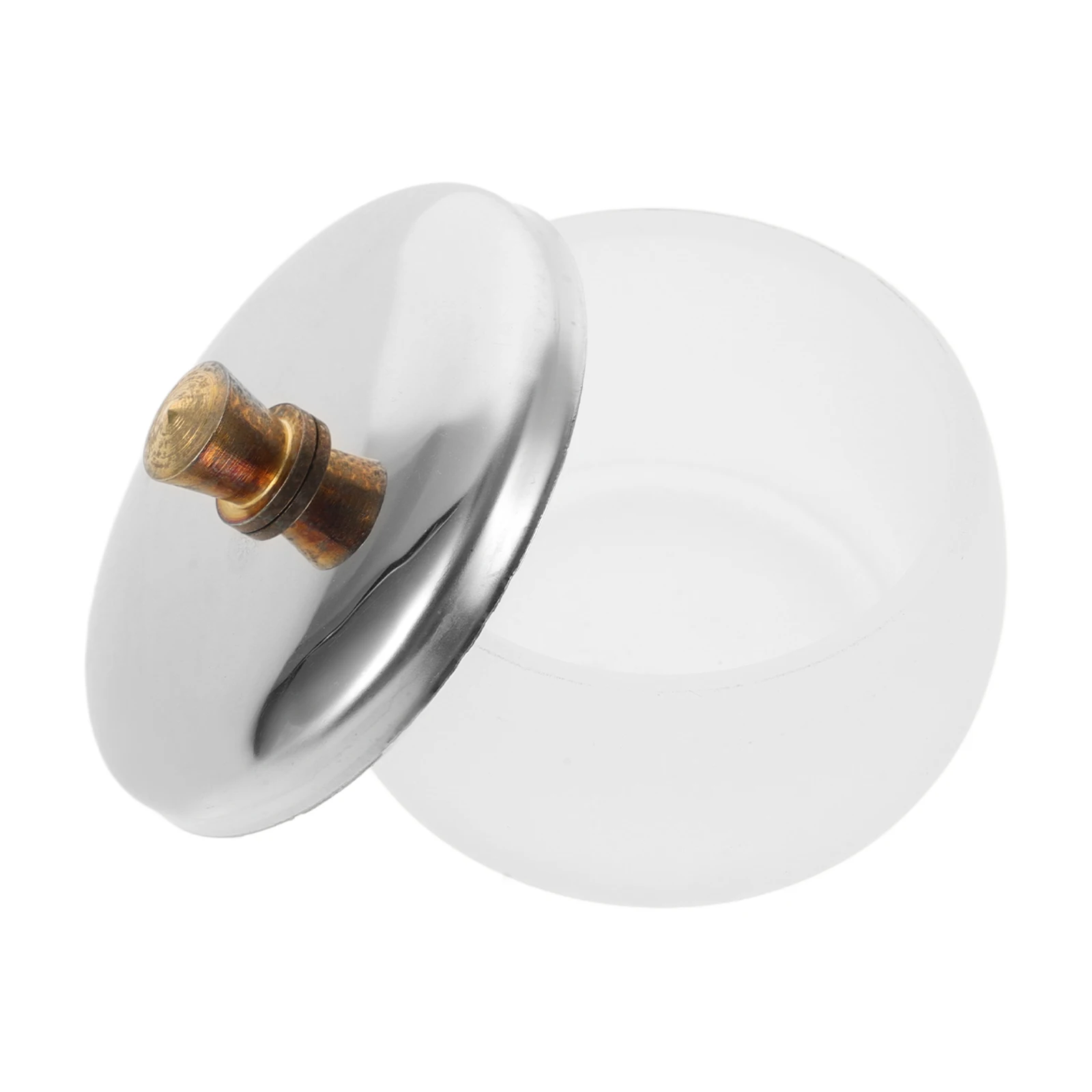

Stainless Steel Lid Glass Alcohol Cup Dappen Dish For Manicure Acrylic Powder Liquid Transparent Round Matte Finish Nail Tools
