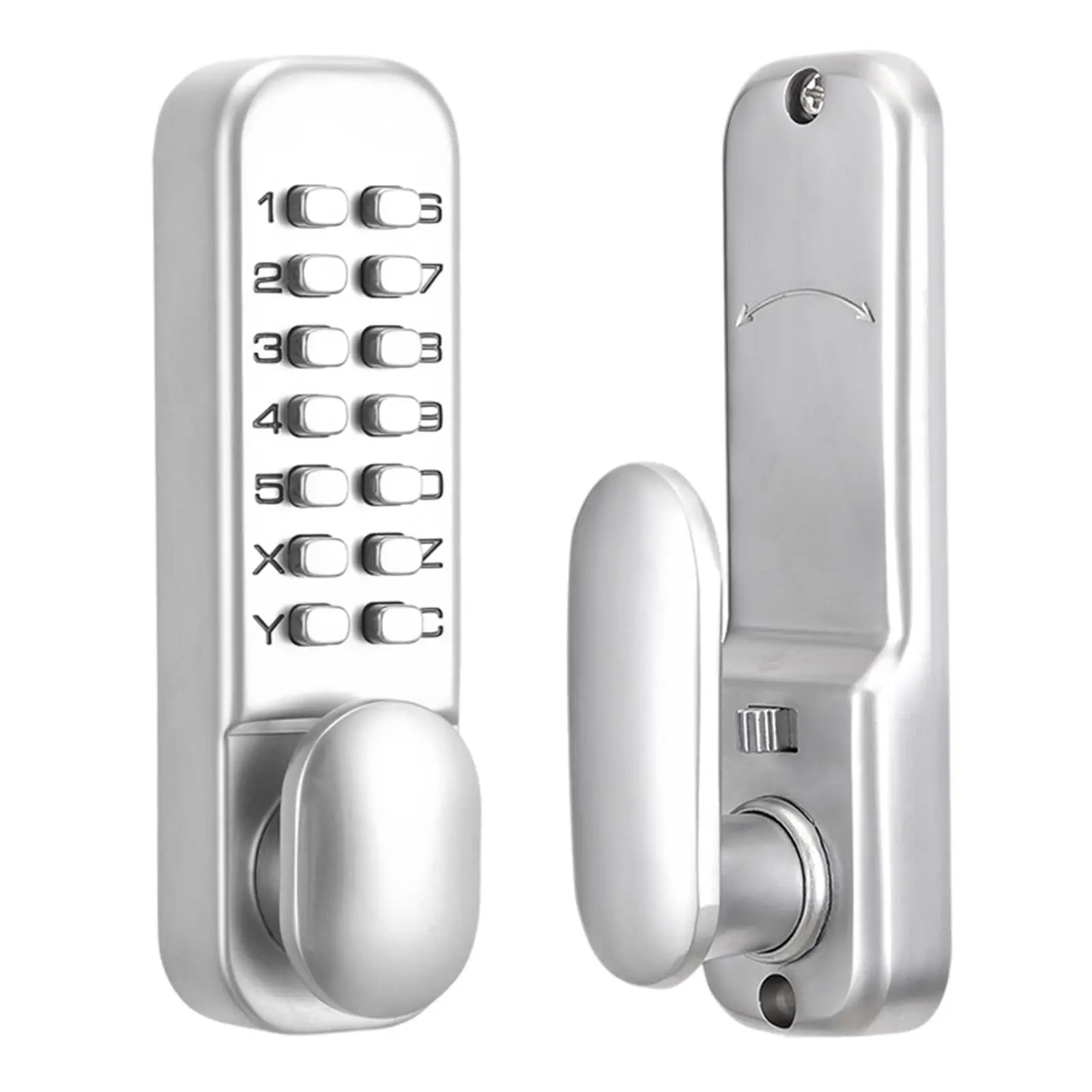 Keyless Mechanical Entry Door Lock Digital with Keypad Push Button Code Knob