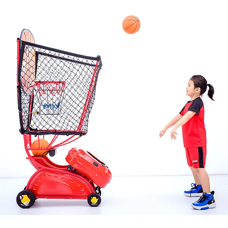 Basketball shooting machine trainer automatic serving machine indoor dribbling and passing equipment frame