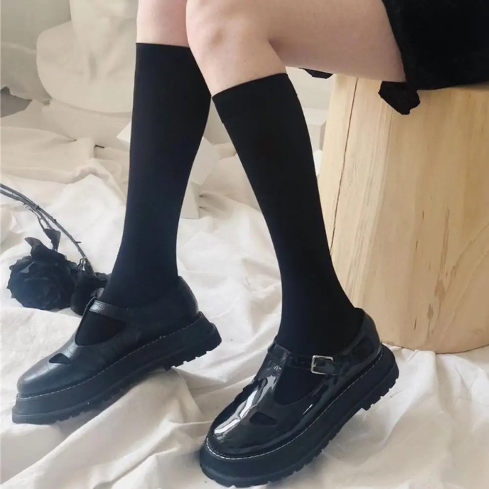 1, милые гольфы выше колена, сексуальные нейлоновые носки до середины икры для женщин и девочек, чулки до бедра, леггинсы JK Lolita, колготки для косплея