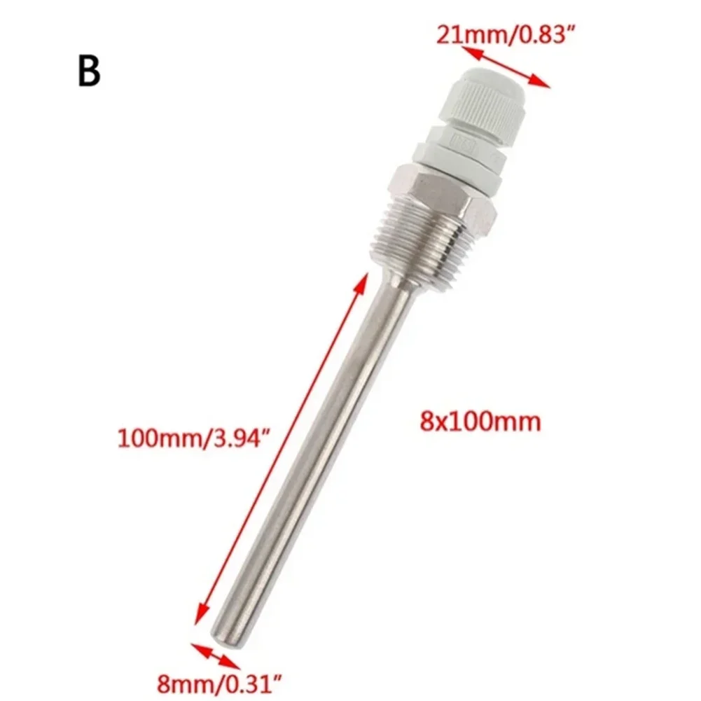 Pozzetto termometrico in acciaio inossidabile con filettatura NPT da 1/2 \