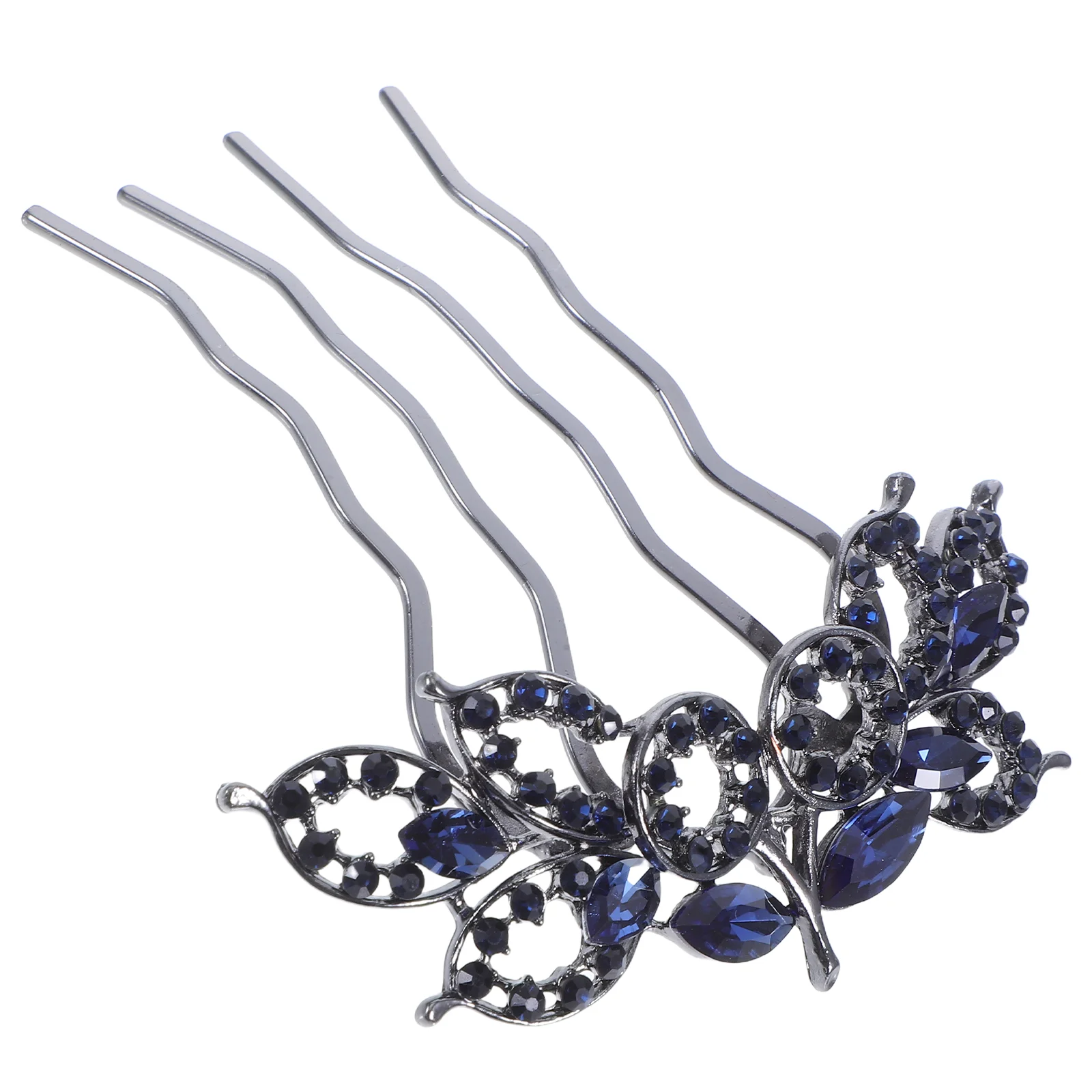 

Alloy Hair Crown Comb Decorative Flower Metal Combs for Women Bride Fashion Materials Versatile Insert