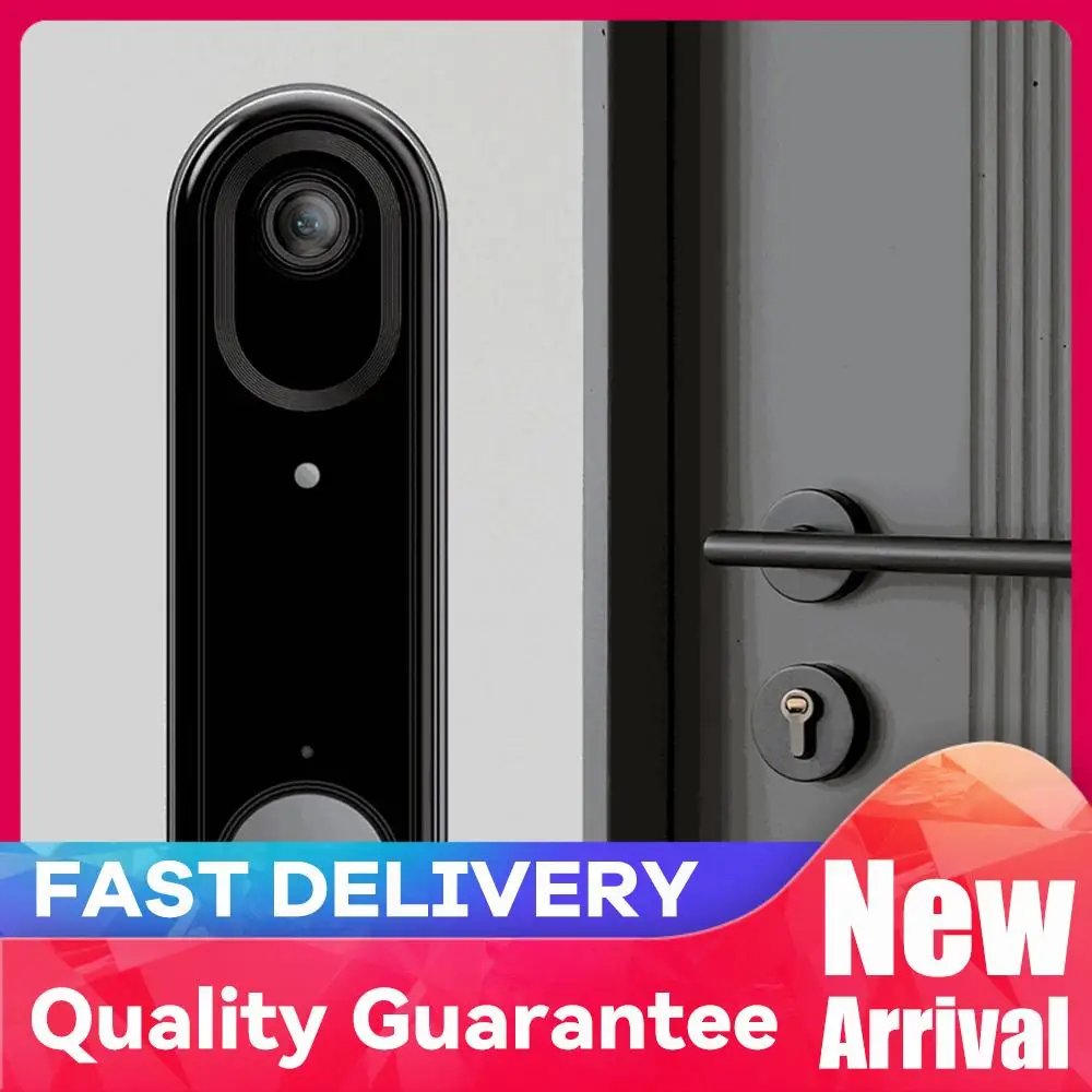 

WiFi Wireless Doorbell Camera 2-Way Audio Doorbell with Camera with Human Detection Night Vision Cloud Storage with Chime