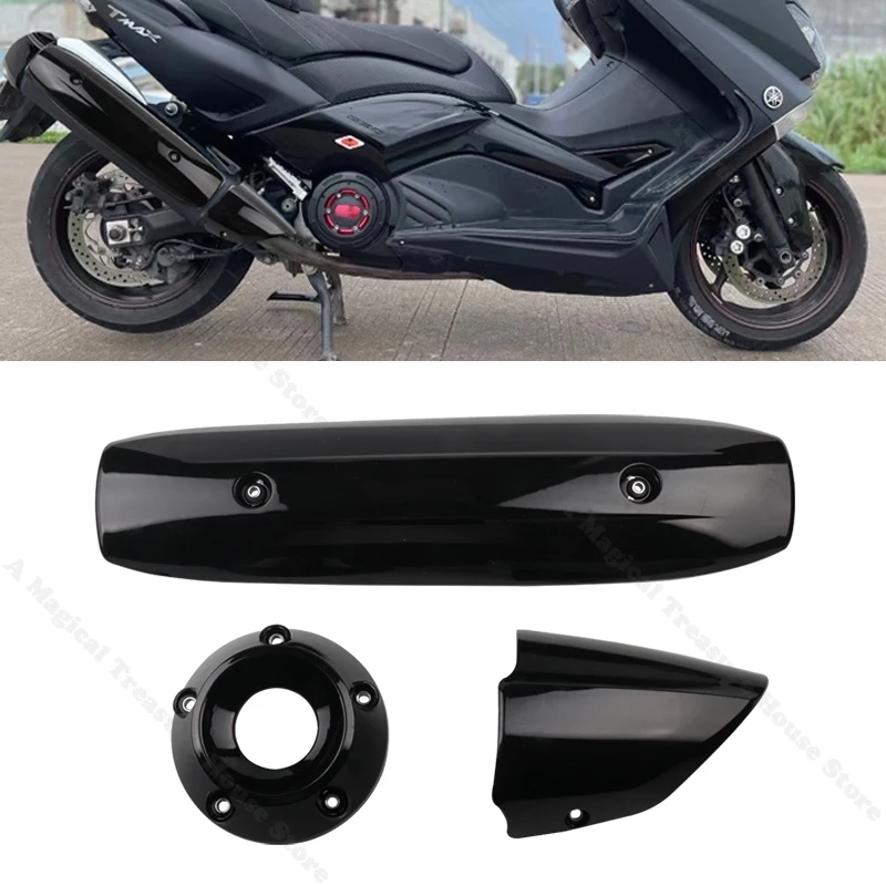 For TMAX530 TMAX 530 Tmax530 2013-2017 Motorcycle Exhaust Pipe Heat Cover Muffler Cover Protector Guard