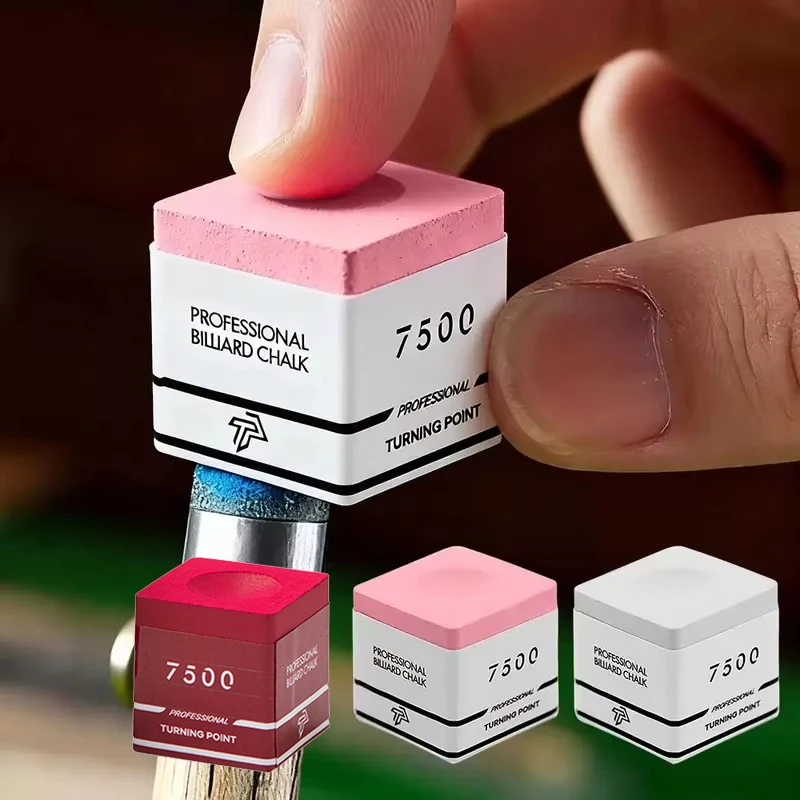 

Square TP7500 Billiard Chalk Pink/Grey Fine Powder Snooker Neutral Pool Chalk Non-slip Billiard Pool Chalk Billiard Accessories