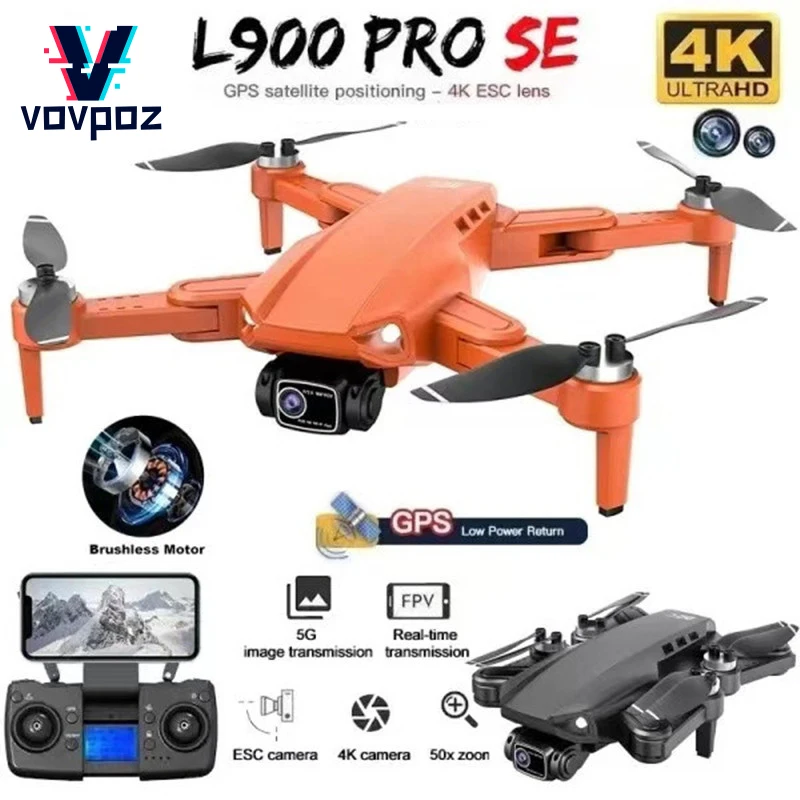 Profesional L900 Pro SE GPS Drone 4K HD 5G WIFI FPV Camera Quadcopter With Brushless Motor RC Mini Dron for Children Toys