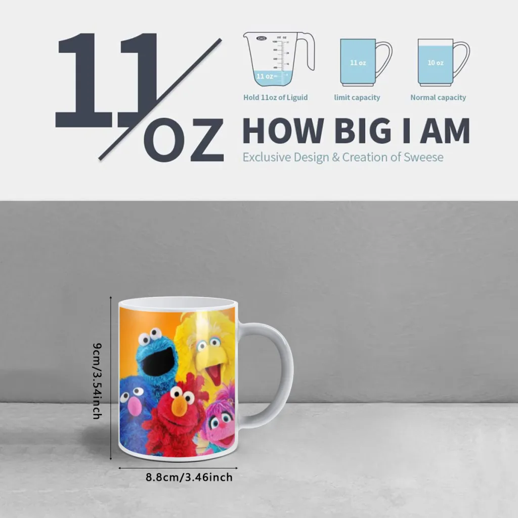 Sesame Cartoon Street Cookie Anime Coffee Mugs Cup Color Changed Mug Heat Sensitive Tea Cup Coffee Mug Gift Mug Drop Shipping