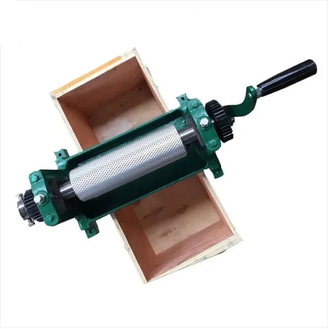 Beekeeping Manual Mill Honeycomb Make Embosser Embossing Honey Comb Bee Wax Roller Beeswax Foundation Sheet Press Machine