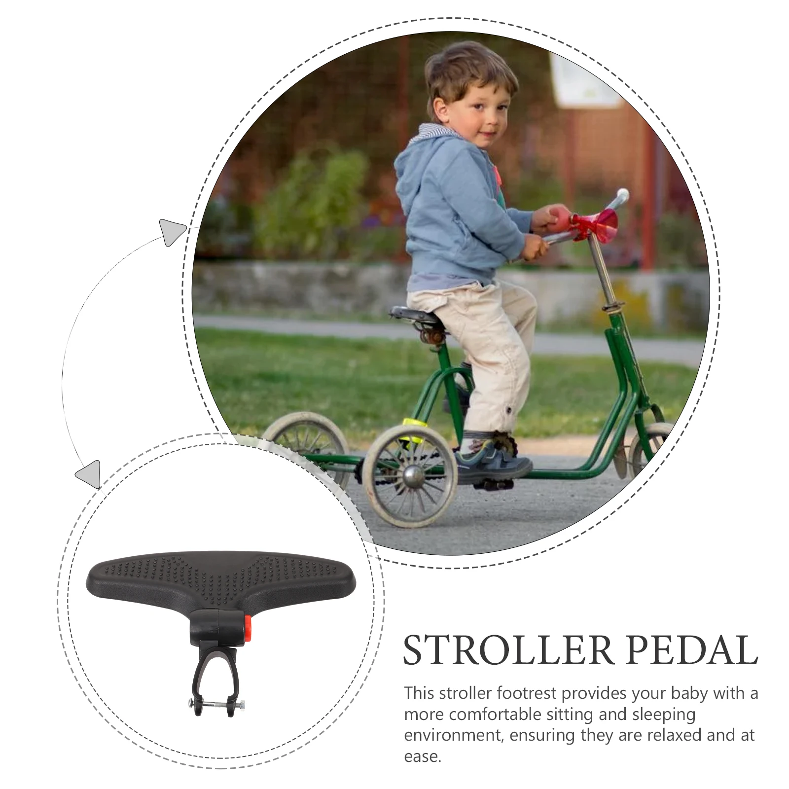 

Comfortable Baby Stroller Footrest Extension Footboard Pram Accessories Adjustable Foot Pedal Stroller Foot Support