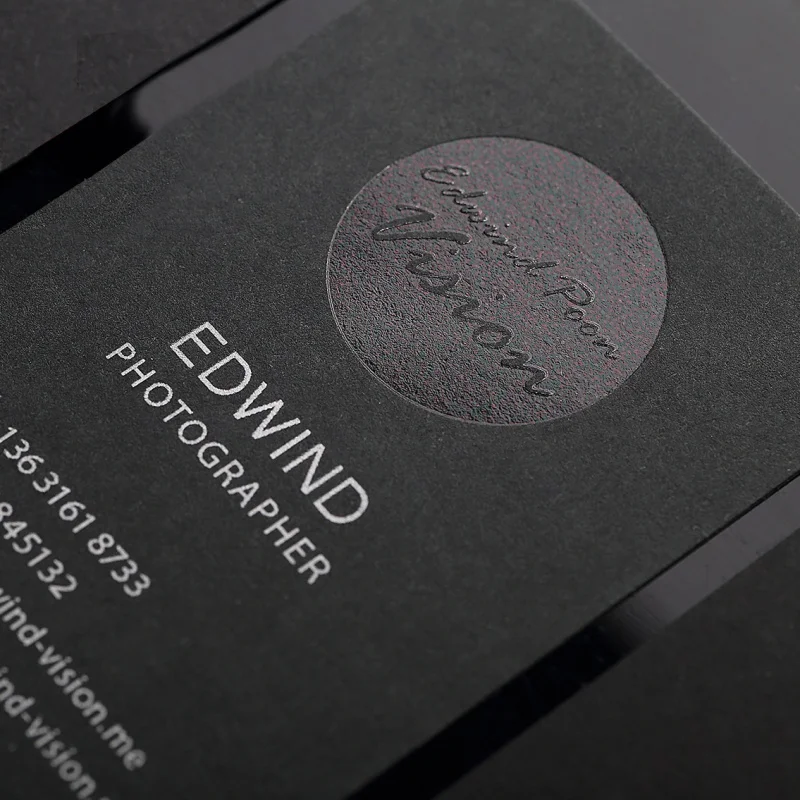 20 0.Zhang. high quality custom luxury spot matte black and business cards