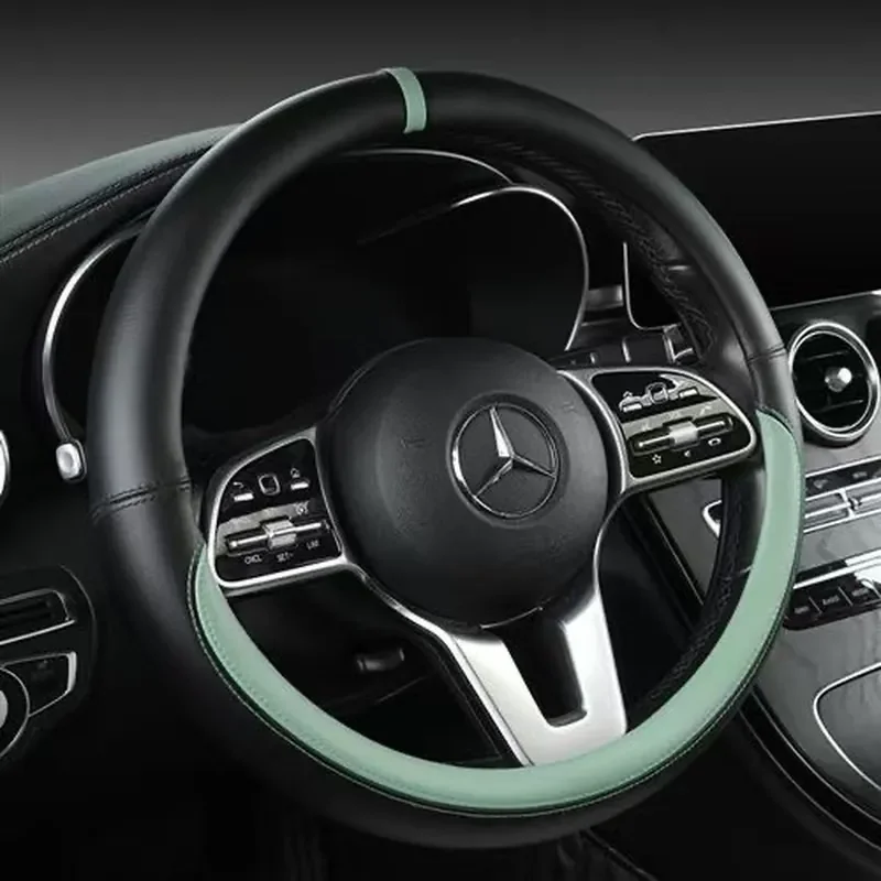 For Toyota Camry Car Steering Wheel Cover Color Matching Punched Breathable Four Seasons Universal