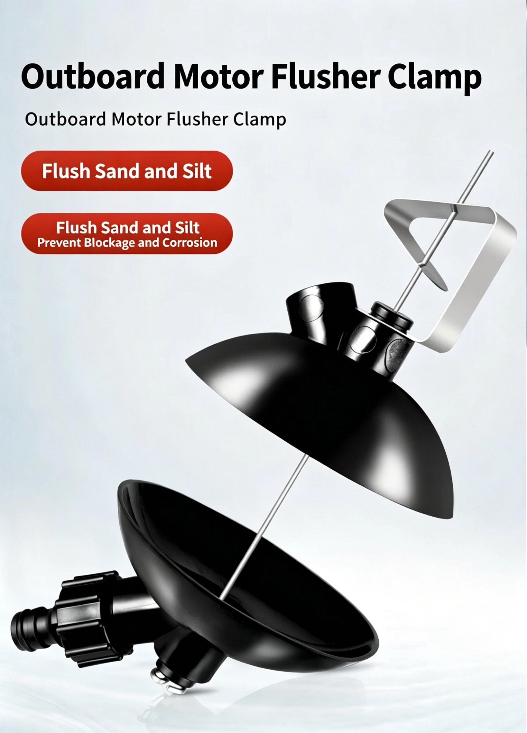 Outboard Motor Flush Clip, Engine Flushing Tool for Yacht Boat Marine Accessories