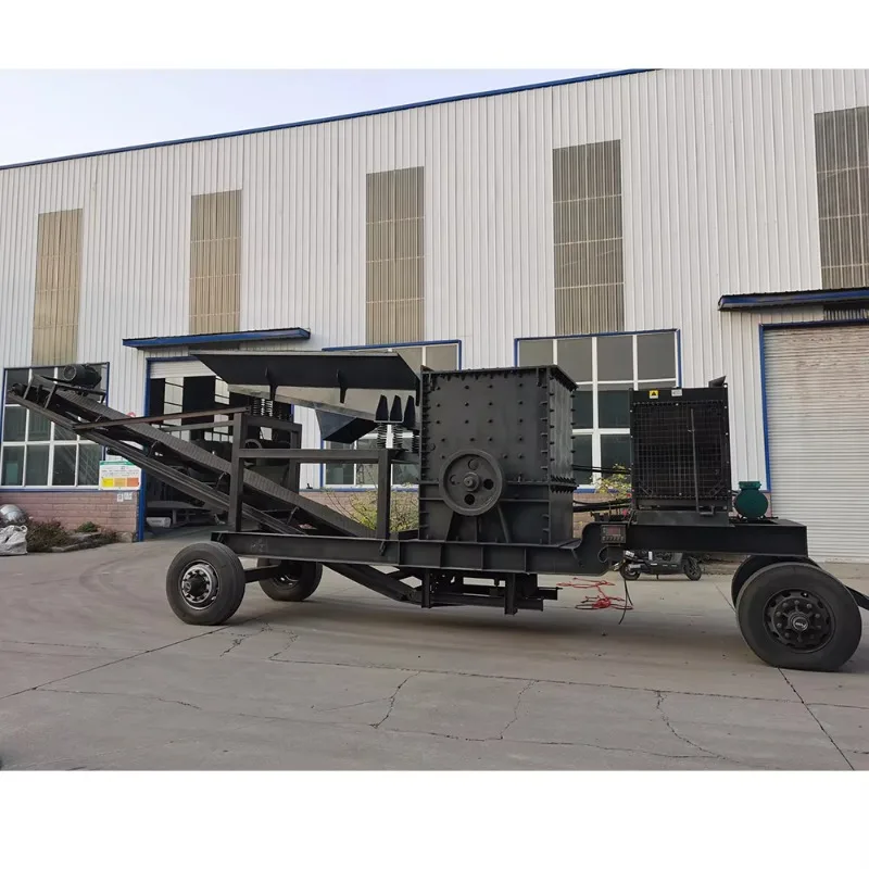 Portable Rock and Concrete Crusher Large Pebble Construction Waste Mobile Stone Jaw Crusher 60t/hour Mining Machinery