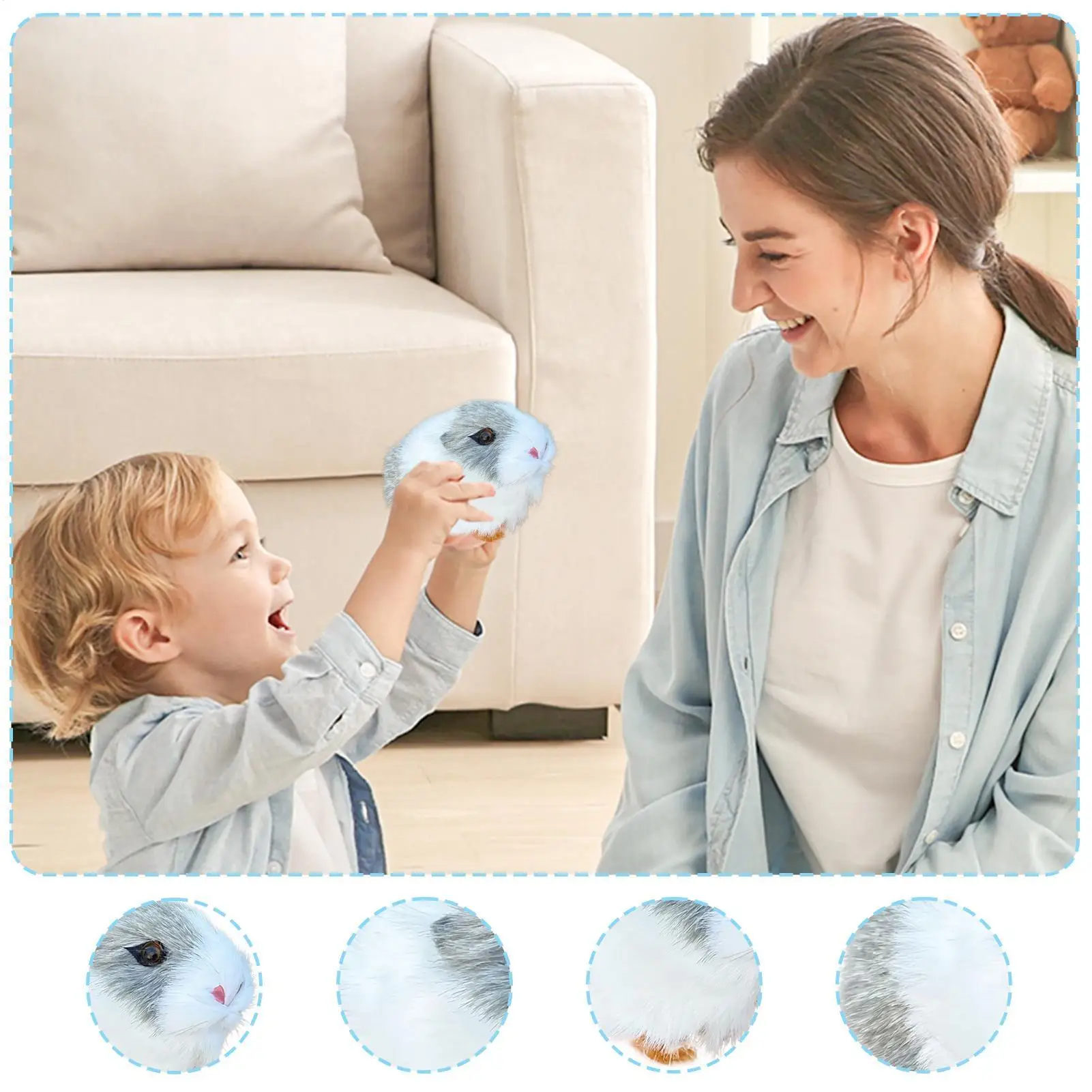 Gevulde hamster Realistische schattige zachte knuffelpop Leuke hamster pluche knuffeldier voor metgezel Comfort Kids Pet Lovers