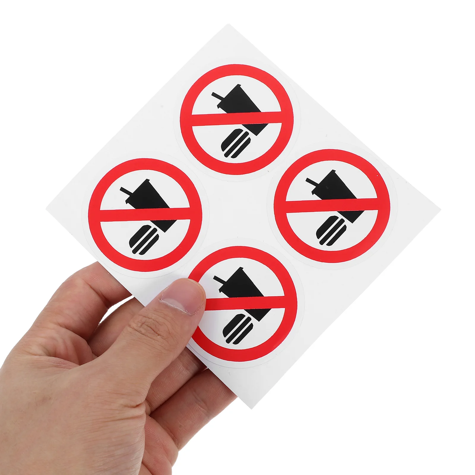 

10 Pcs Safety Warning Stickers Self Adhesive No Eating Vinyl Decals Factory Workshop Vibrant Strong Adhesive