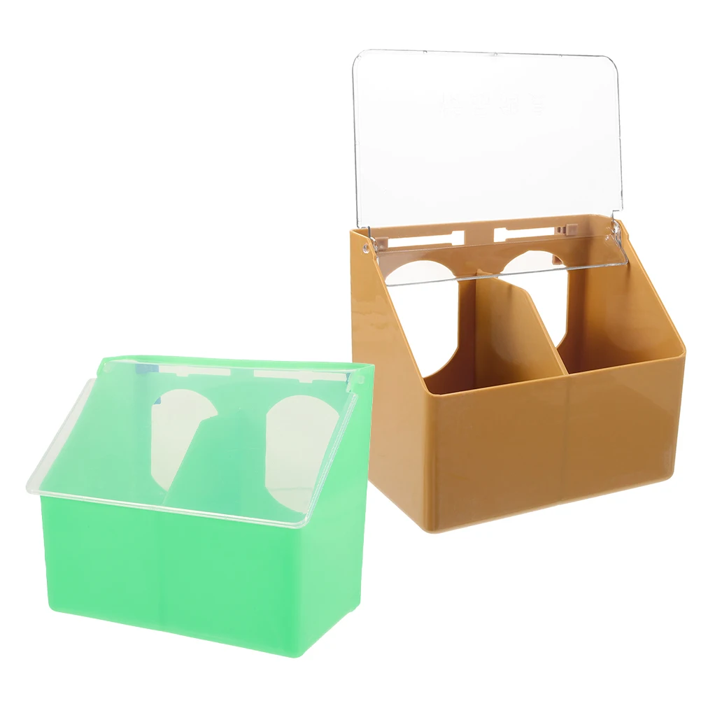 

2 Pcs Hanging Bird Feeder Cage Accessories Large Capacity Easy Clean Pigeon Supplies Quail Cage Feeder Food Water Holder Pet