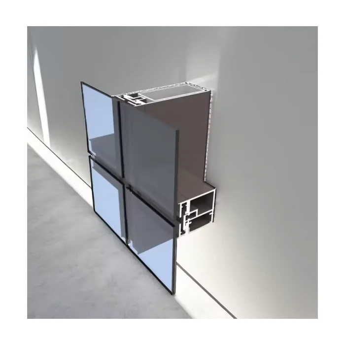 التخصيص أسعار الجملة لوحة الحائط الستار الألومنيوم والزجاج بدون إطار لبناء ملفات الحائط الستار #1