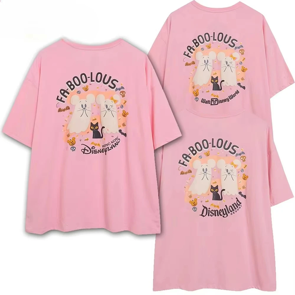 

Зимняя футболка на Хэллоуин 2025 года, забавная футболка «I'm in Heaven», женский теплый топ с короткими рукавами с героями мультфильмов, подходит для мужчин и женщин