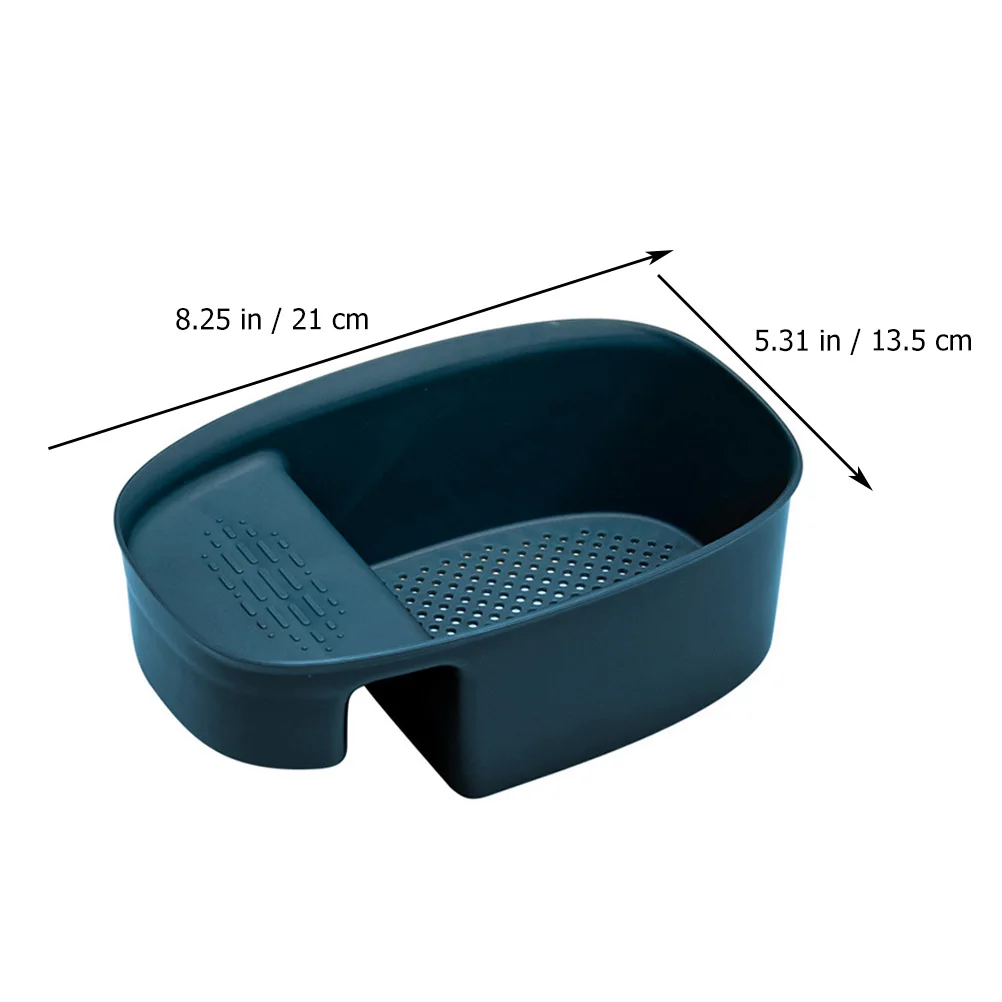 

2 Pcs Drain Basket Kitchen Sink Rack Baskets Storage Holder Container Filter Pp Material Dense Hole Fruit Vegetable Washing