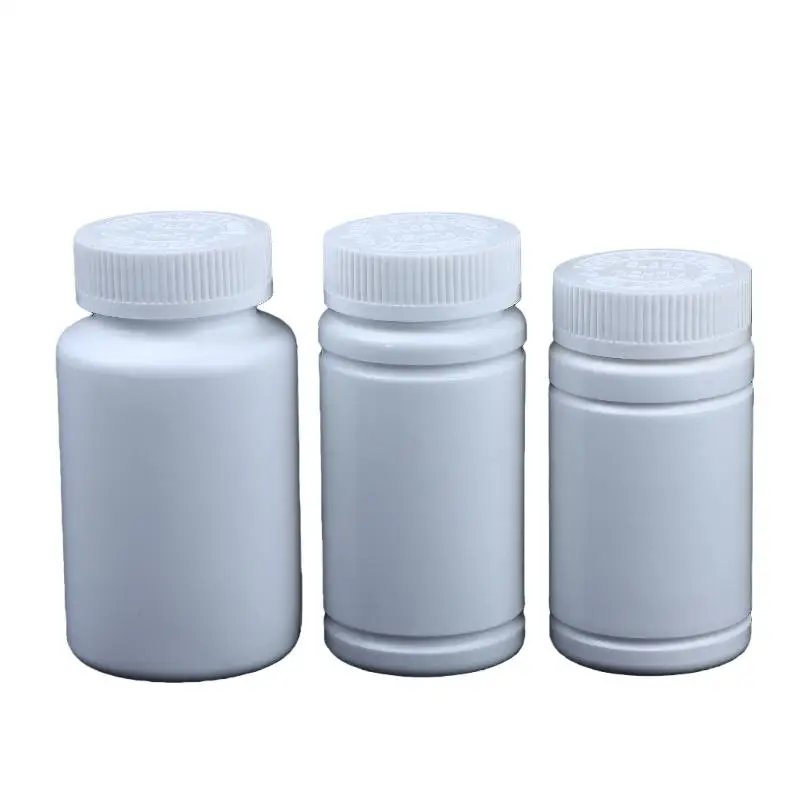 New 10Pcs 20-225ml Pill Vials Tablet Capsule Solid Powder Portable Containers Plastic HDPE White Empty Seal Bottles
