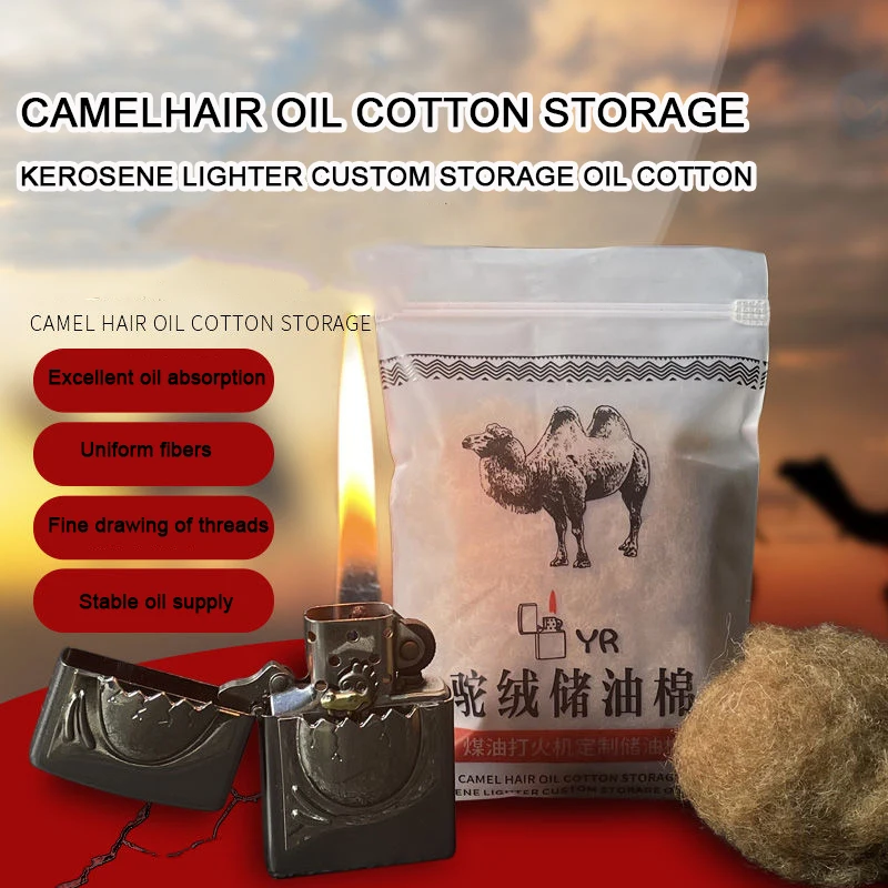 Brand specific Kerosene Lighter Camel Velvet Oil Storage Cotton Smooth Oil Delivery Enhanced Endurance Flame Stability Wick Cott