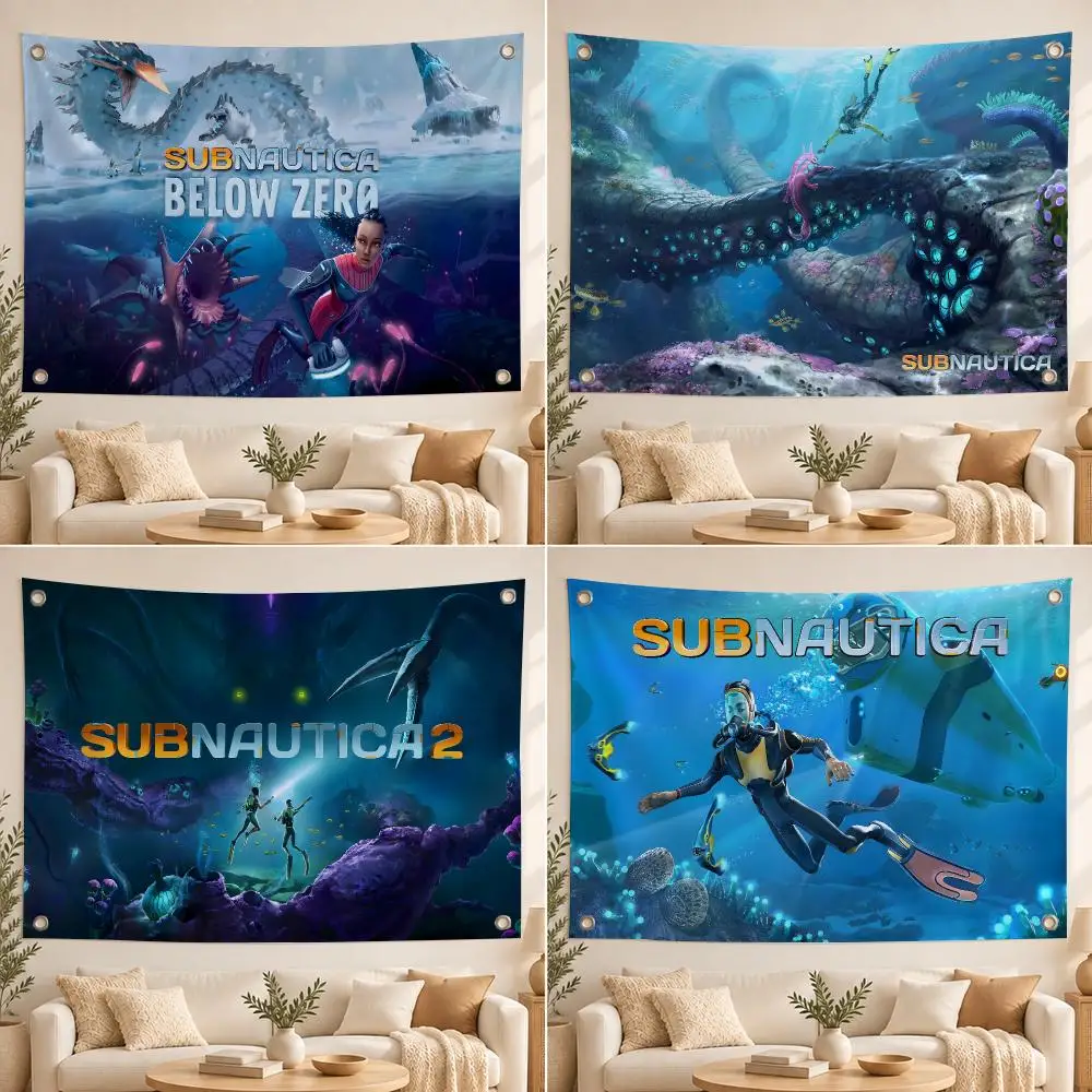 B-Below Zero S-Subnauticas Flags Suitable For Party Club Outdoor Interior Wall Art Decoration Banner Fans Gift