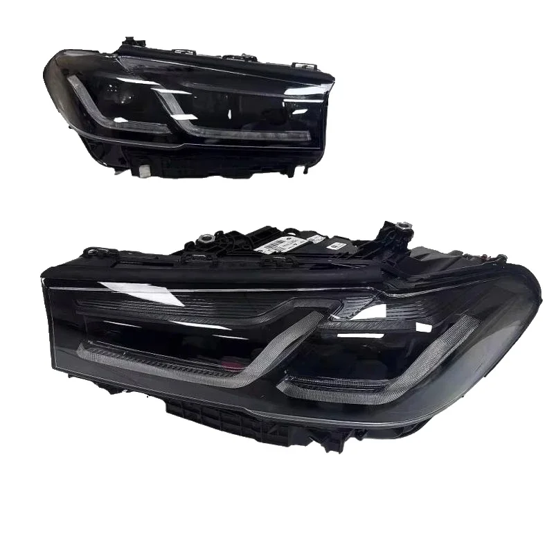 For BMW 5 Series G30 Headlight 2021-2023 BMW G30LCI Headlights 525 530 Full LED Headlight Assembly G30 Original Headlamp Black