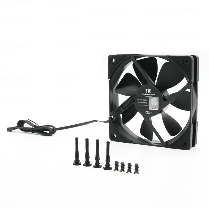 Thermalright 120mm CPU Cooler 1500RPM  Quiet PWM Fan,PC  Computer Case Cooling Fan 12V/5V ARGB,Black White TL-R12