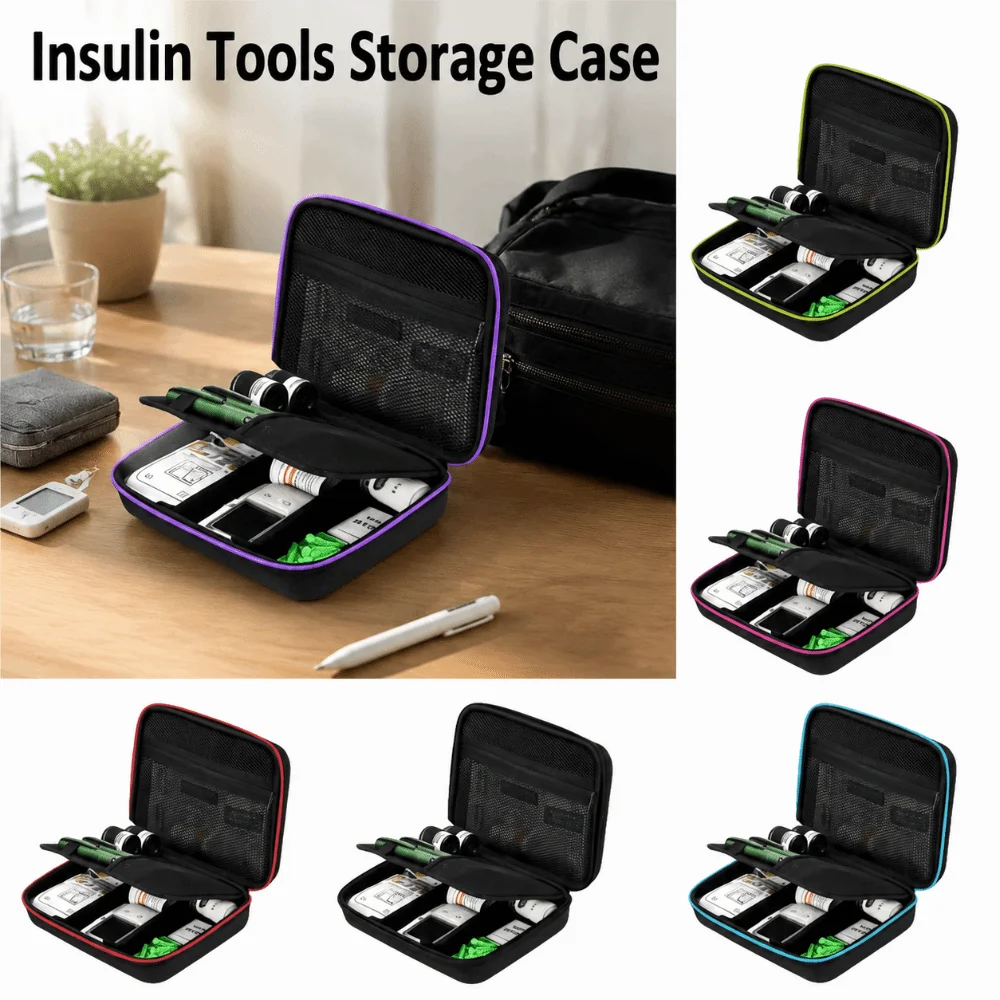 Waterproof Insulin Tools Storage Case Dust-proof Large Capacity Insulin Tools Organizer Shockproof Wear-resistant