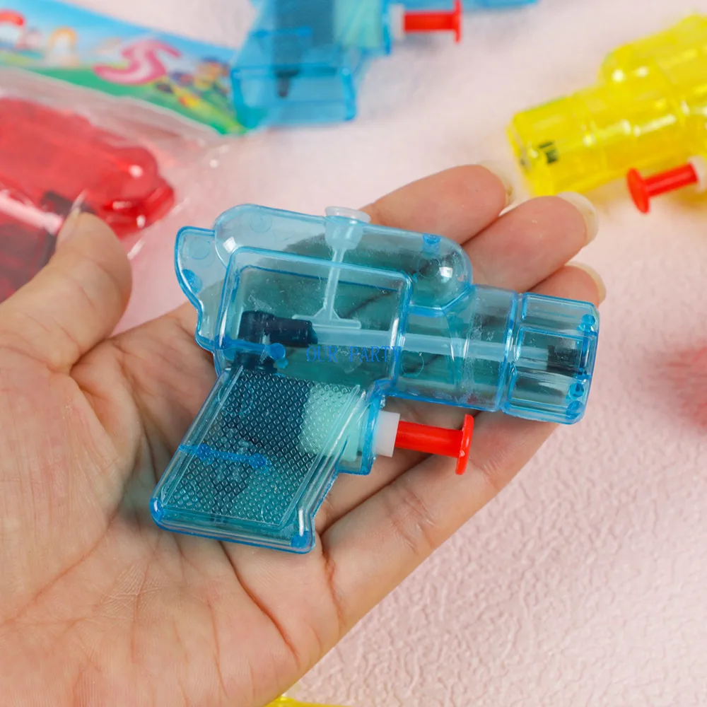 6Pcs Transparent Spray Water Guns Hawaii Summer Beach Toy for Kids Birthday Party Favors Baby Shower Pool Bath Toy Pinata Filler