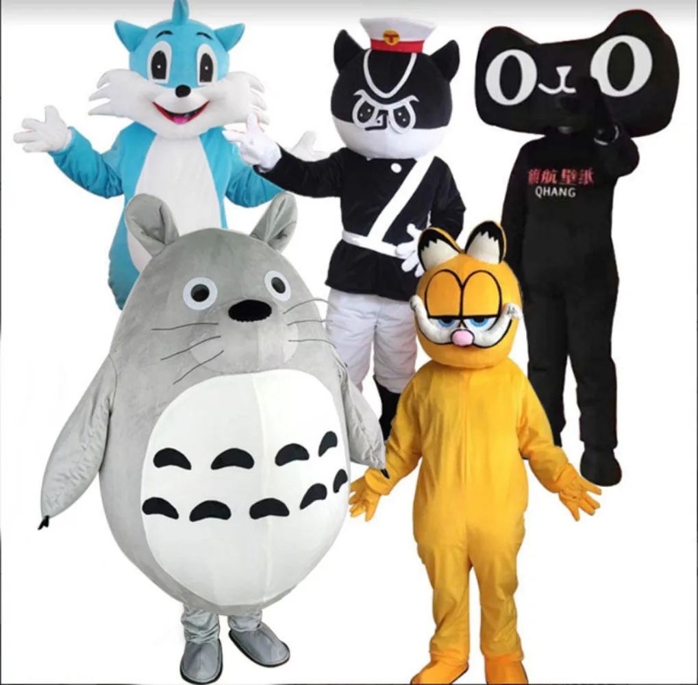 

Totoro Mascot Costume Cute Cat Cartoon Character Plush Doll Walking Cosplay Props for Party Stage Show Performance