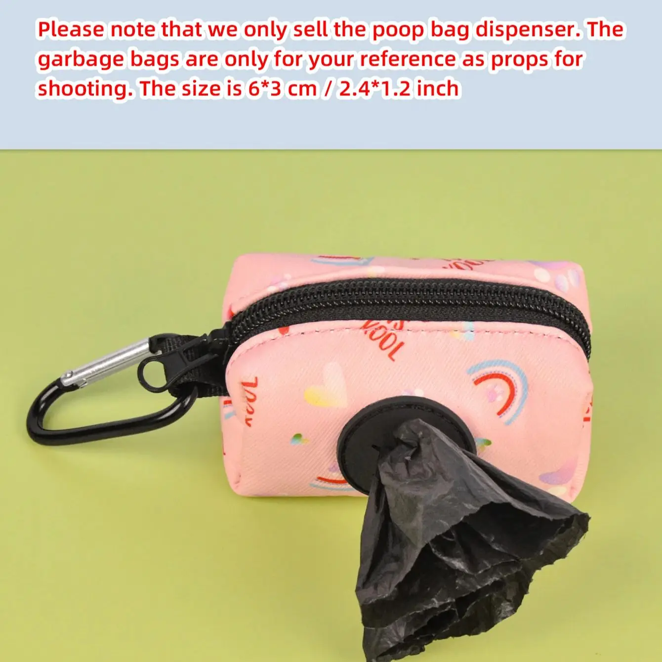 Rainbow Print Fashion Design Dog Poo Bag Holder For Dog Leash Attachment (Without Poo Bag And Leash)